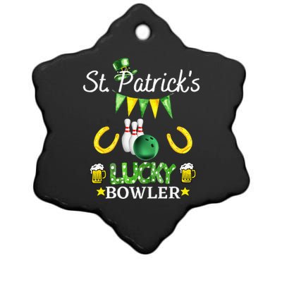 FUNNY SAINT PATRICK'S DAY GIFT WHO LOVE BOWLING Ceramic Star Ornament