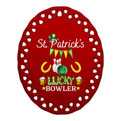 FUNNY SAINT PATRICK'S DAY GIFT WHO LOVE BOWLING Ceramic Oval Ornament