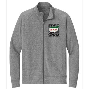 Free Syria Patriotic Syrian Flag Stretch Full-Zip Cadet Jacket