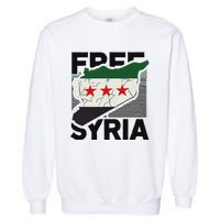 Free Syria Patriotic Syrian Flag Garment-Dyed Sweatshirt