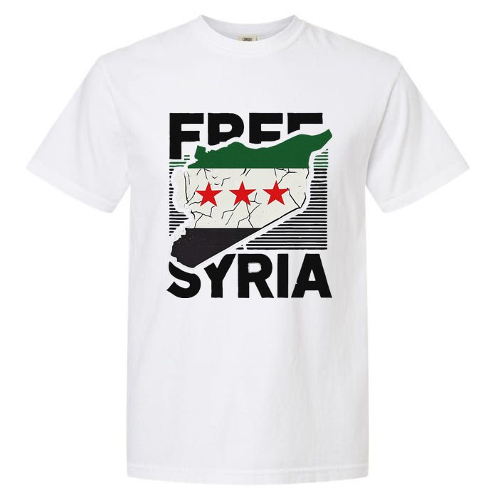 Free Syria Patriotic Syrian Flag Garment-Dyed Heavyweight T-Shirt