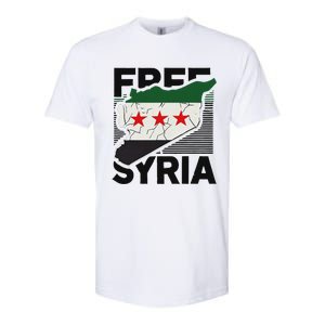 Free Syria Patriotic Syrian Flag Softstyle CVC T-Shirt