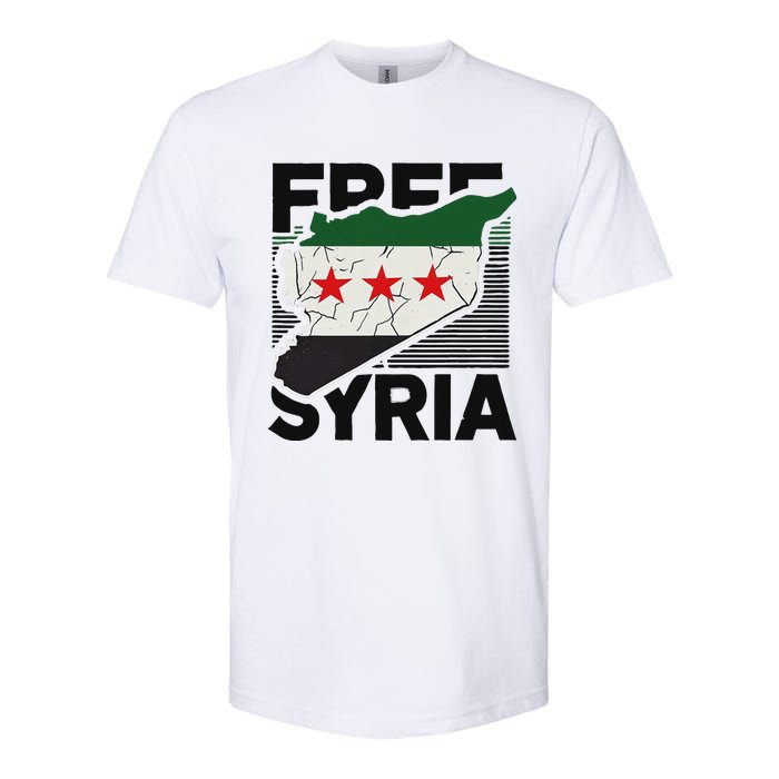 Free Syria Patriotic Syrian Flag Softstyle CVC T-Shirt