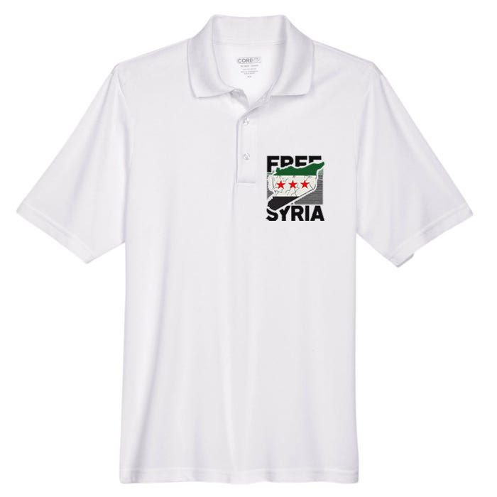 Free Syria Patriotic Syrian Flag Men's Origin Performance Pique Polo