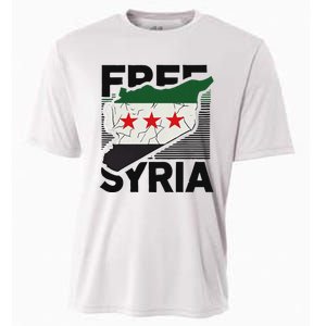 Free Syria Patriotic Syrian Flag Cooling Performance Crew T-Shirt