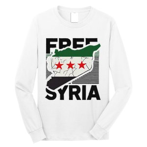 Free Syria Patriotic Syrian Flag Long Sleeve Shirt