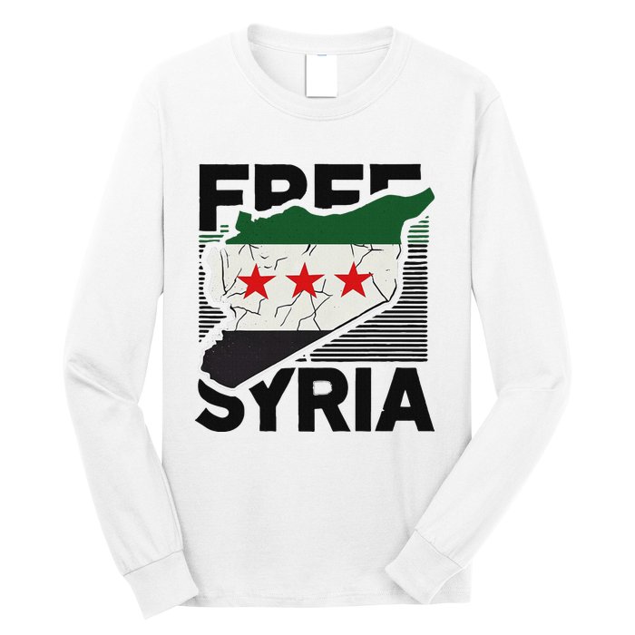 Free Syria Patriotic Syrian Flag Long Sleeve Shirt