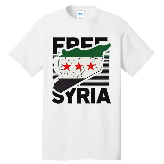 Free Syria Patriotic Syrian Flag Tall T-Shirt