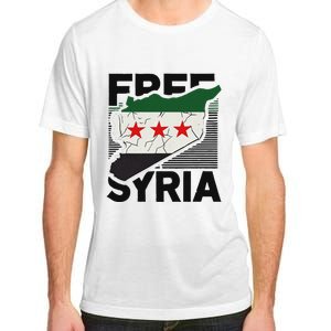 Free Syria Patriotic Syrian Flag Adult ChromaSoft Performance T-Shirt