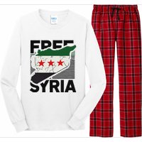 Free Syria Patriotic Syrian Flag Long Sleeve Pajama Set