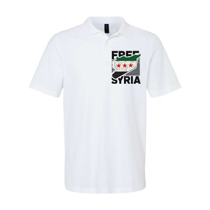 Free Syria Patriotic Syrian Flag Softstyle Adult Sport Polo