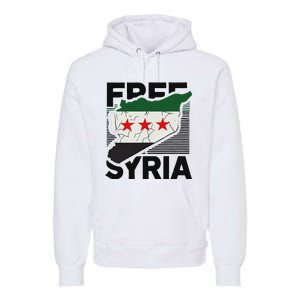 Free Syria Patriotic Syrian Flag Premium Hoodie