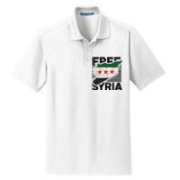 Free Syria Patriotic Syrian Flag Dry Zone Grid Polo