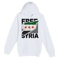 Free Syria Patriotic Syrian Flag Premium Pullover Hoodie