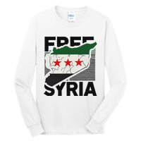 Free Syria Patriotic Syrian Flag Tall Long Sleeve T-Shirt