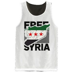 Free Syria Patriotic Syrian Flag Mesh Reversible Basketball Jersey Tank