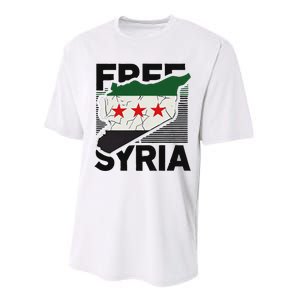 Free Syria Patriotic Syrian Flag Performance Sprint T-Shirt