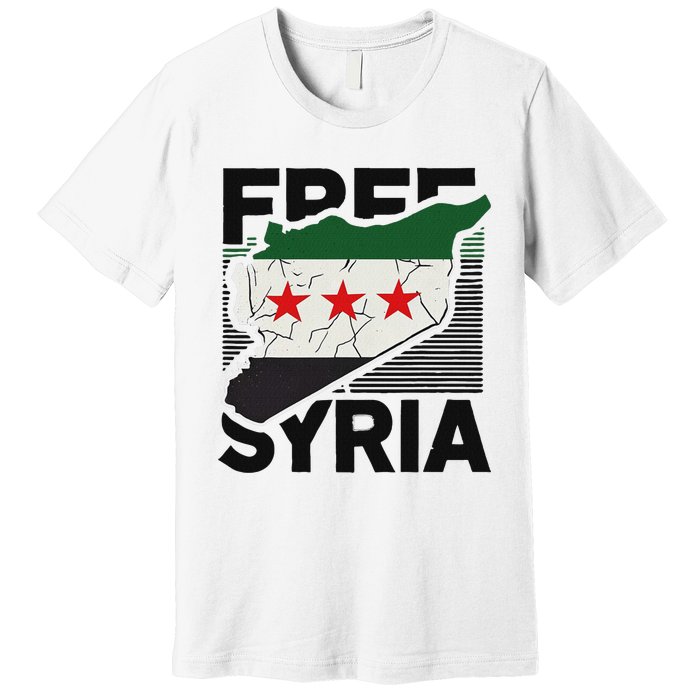 Free Syria Patriotic Syrian Flag Premium T-Shirt