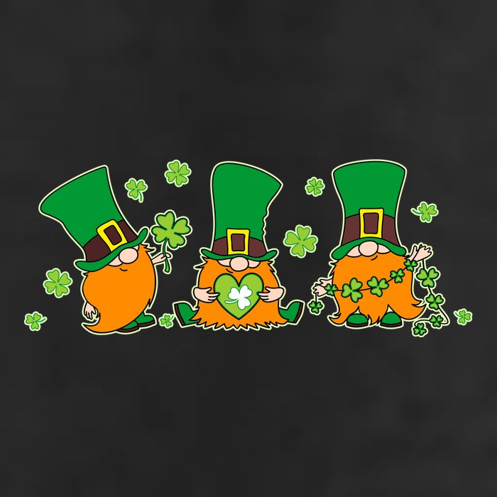 Funny St Patrick's Day Lucky Shamrocks Gnomes 7 Panel Mesh Trucker Snapback Hat