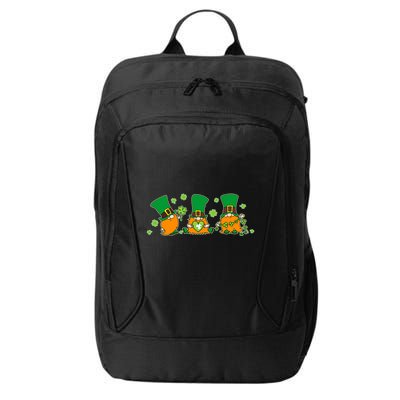 Funny St Patrick's Day Lucky Shamrocks Gnomes City Backpack