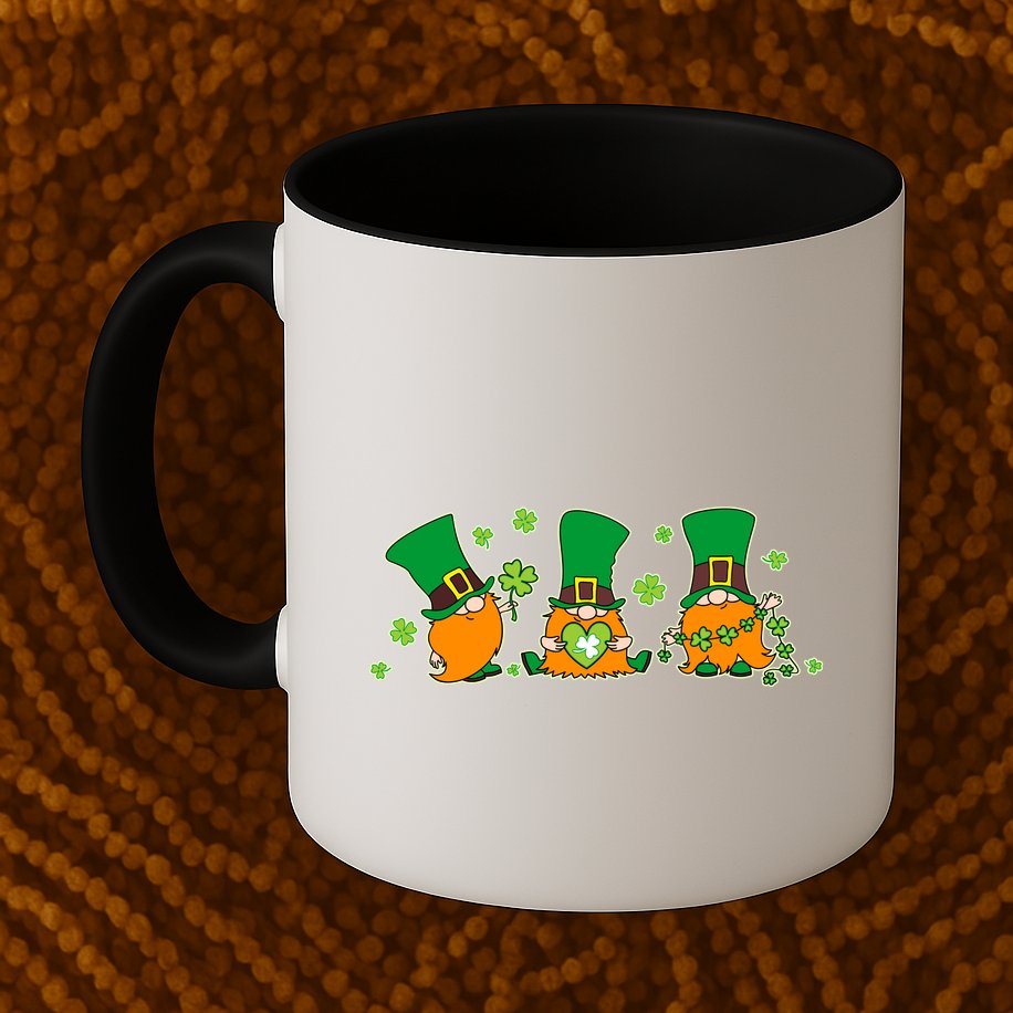 Funny St Patrick's Day Lucky Shamrocks Gnomes Mug