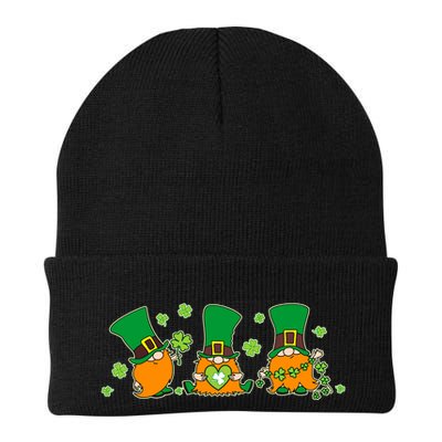 Funny St Patrick's Day Lucky Shamrocks Gnomes Knit Cap Winter Beanie