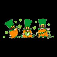 Funny St Patrick's Day Lucky Shamrocks Gnomes Flat Bill Trucker Hat