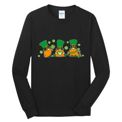 Funny St Patrick's Day Lucky Shamrocks Gnomes Tall Long Sleeve T-Shirt
