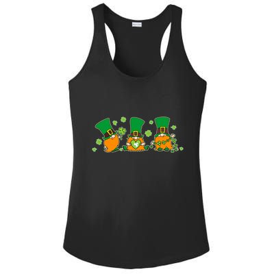 Funny St Patrick's Day Lucky Shamrocks Gnomes Ladies PosiCharge Competitor Racerback Tank