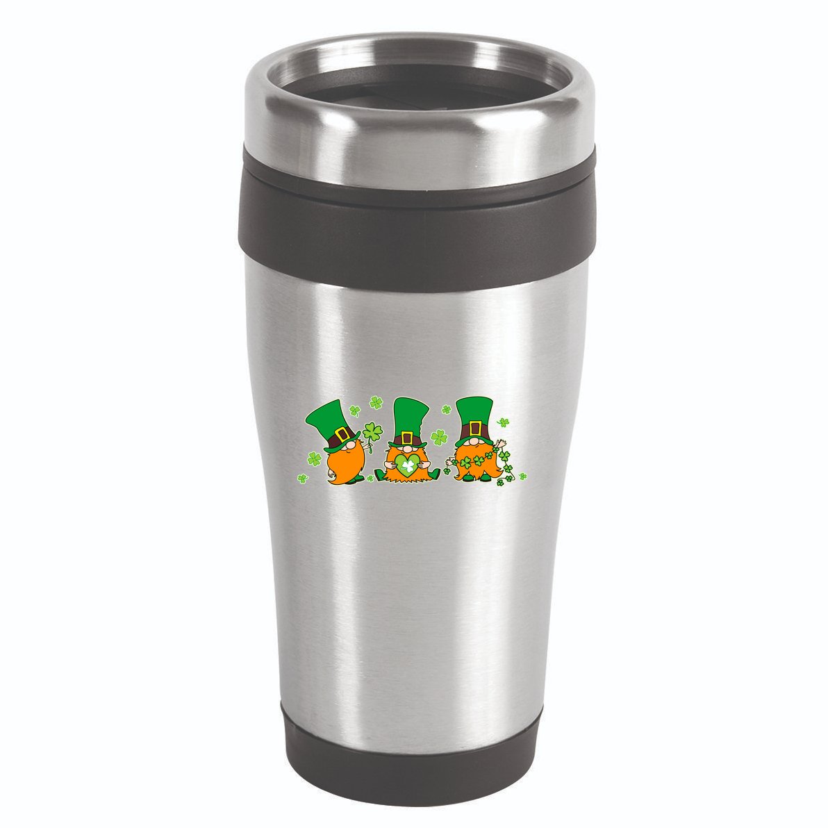 Funny St Patrick's Day Lucky Shamrocks Gnomes 16oz Travel Tumbler
