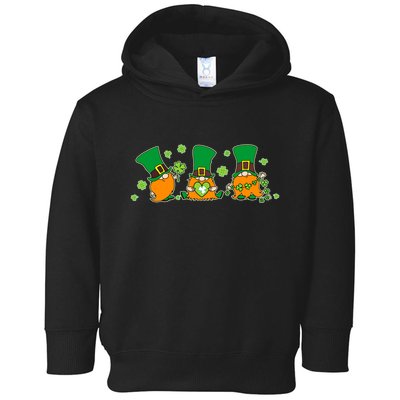 Funny St Patrick's Day Lucky Shamrocks Gnomes Toddler Hoodie