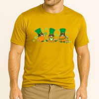 Funny St Patrick's Day Lucky Shamrocks Gnomes Cooling Performance Crew T-Shirt