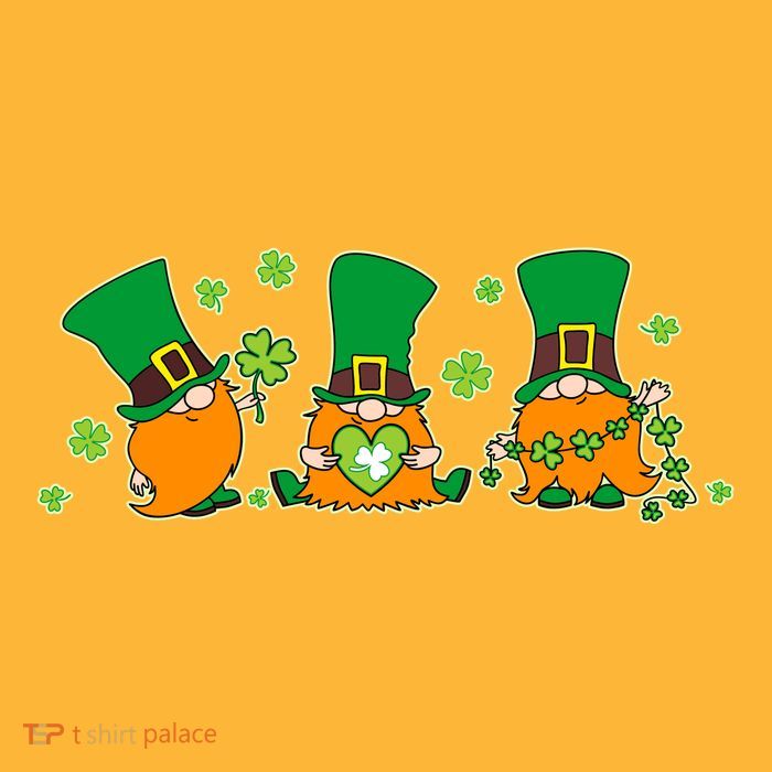 Funny St Patrick's Day Lucky Shamrocks Gnomes T-Shirt