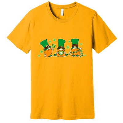 Funny St Patrick's Day Lucky Shamrocks Gnomes Premium T-Shirt