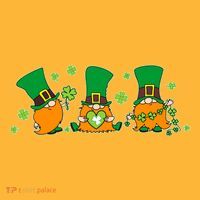 Funny St Patrick's Day Lucky Shamrocks Gnomes Baby Bodysuit