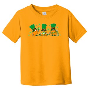 Funny St Patrick's Day Lucky Shamrocks Gnomes Toddler T-Shirt