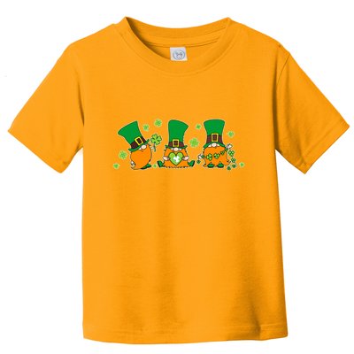 Funny St Patrick's Day Lucky Shamrocks Gnomes Toddler T-Shirt