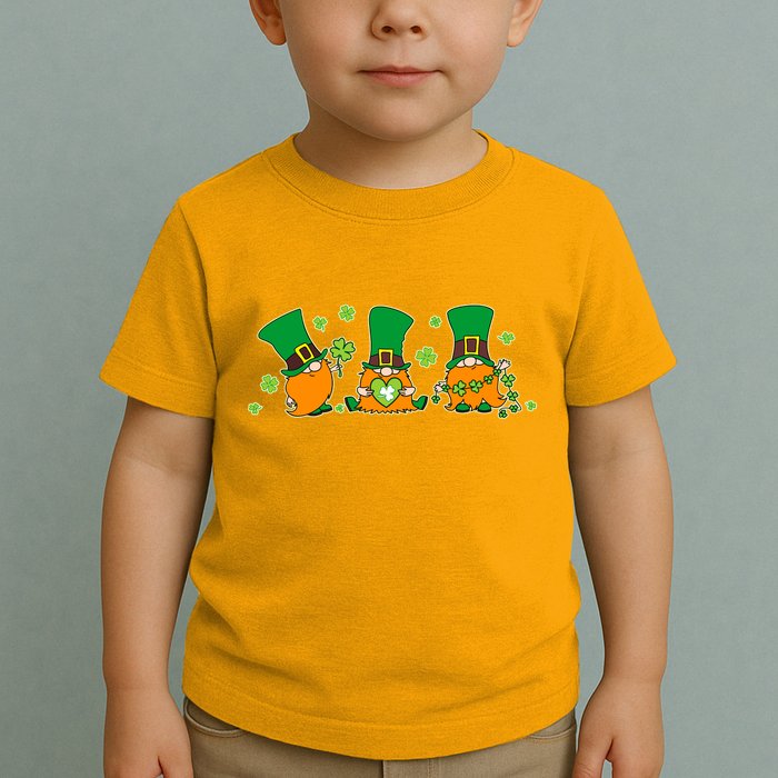 Funny St Patrick's Day Lucky Shamrocks Gnomes Toddler T-Shirt
