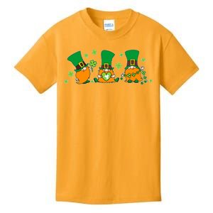 Funny St Patrick's Day Lucky Shamrocks Gnomes Kids T-Shirt