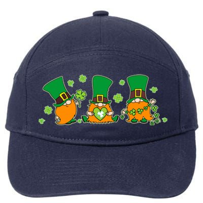 Funny St Patrick's Day Lucky Shamrocks Gnomes 7-Panel Snapback Hat