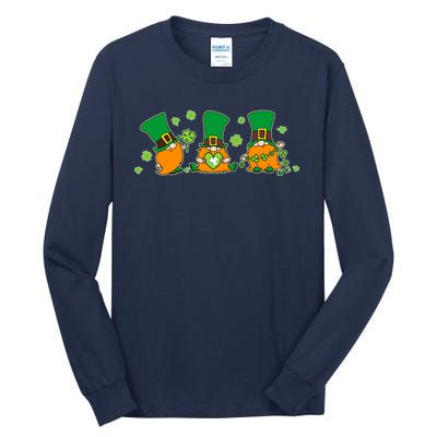 Funny St Patrick's Day Lucky Shamrocks Gnomes Tall Long Sleeve T-Shirt