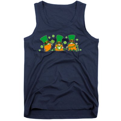 Funny St Patrick's Day Lucky Shamrocks Gnomes Tank Top