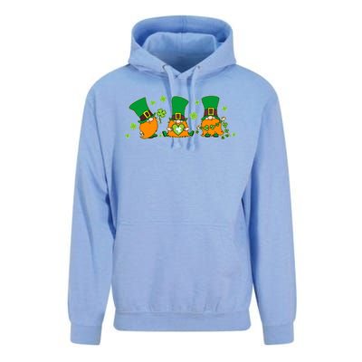 Funny St Patrick's Day Lucky Shamrocks Gnomes Unisex Surf Hoodie