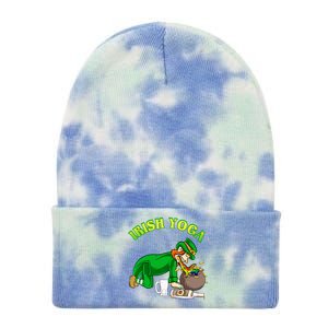 Funny St Patricks Day Ing Saint Paddys Irish Yoga Gift Tie Dye 12in Knit Beanie