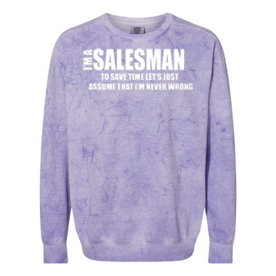 For Salesman Profession Colorblast Crewneck Sweatshirt