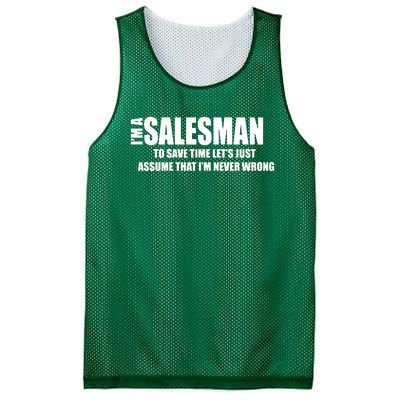 For Salesman Profession Mesh Reversible Basketball Jersey Tank