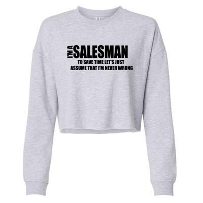 For Salesman Profession Cropped Pullover Crew