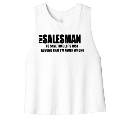 For Salesman Profession Women's Racerback Cropped Tank