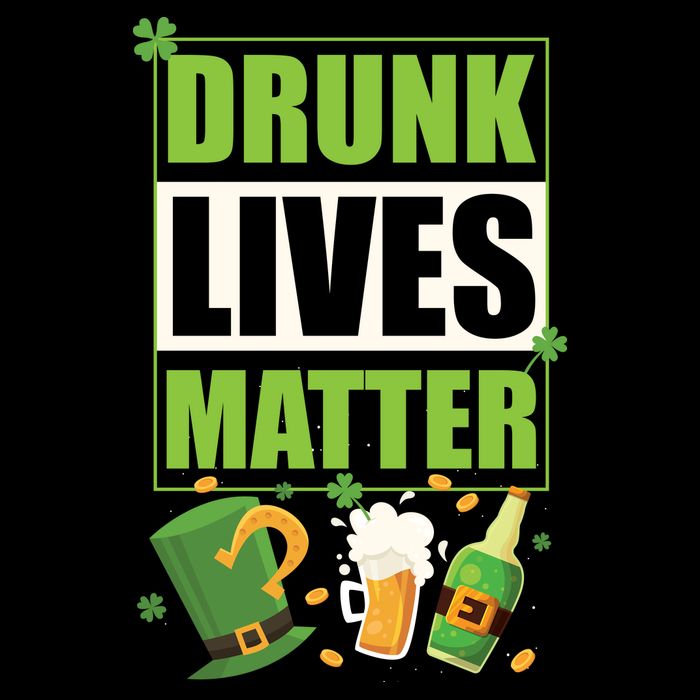 Funny St. Patrick's Day Drunk Lives Matter Stripe Pom Pom Beanie