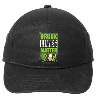 Funny St. Patrick's Day Drunk Lives Matter 7-Panel Snapback Hat